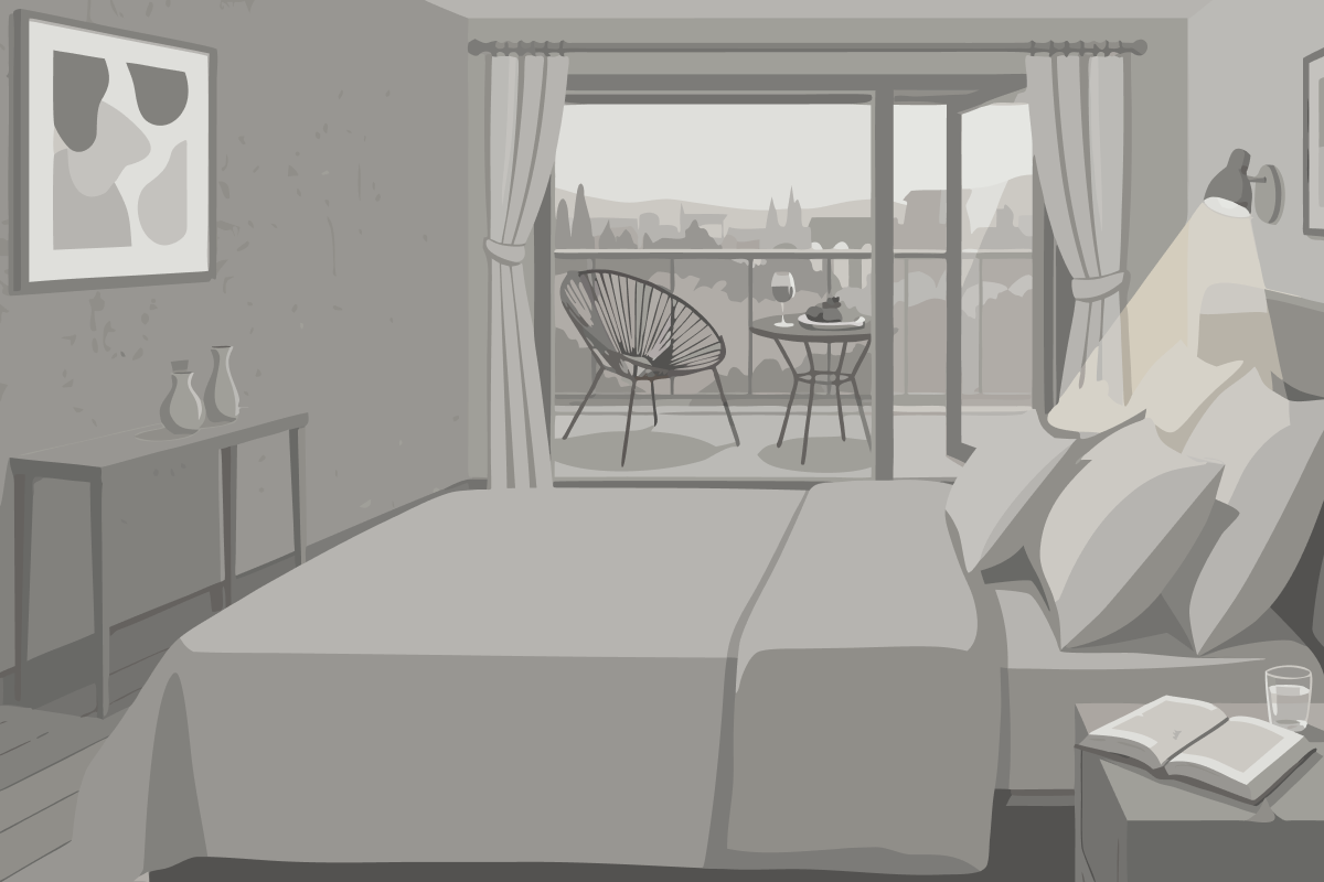 Queen Room with Two Queen Beds and NYC Skyline View